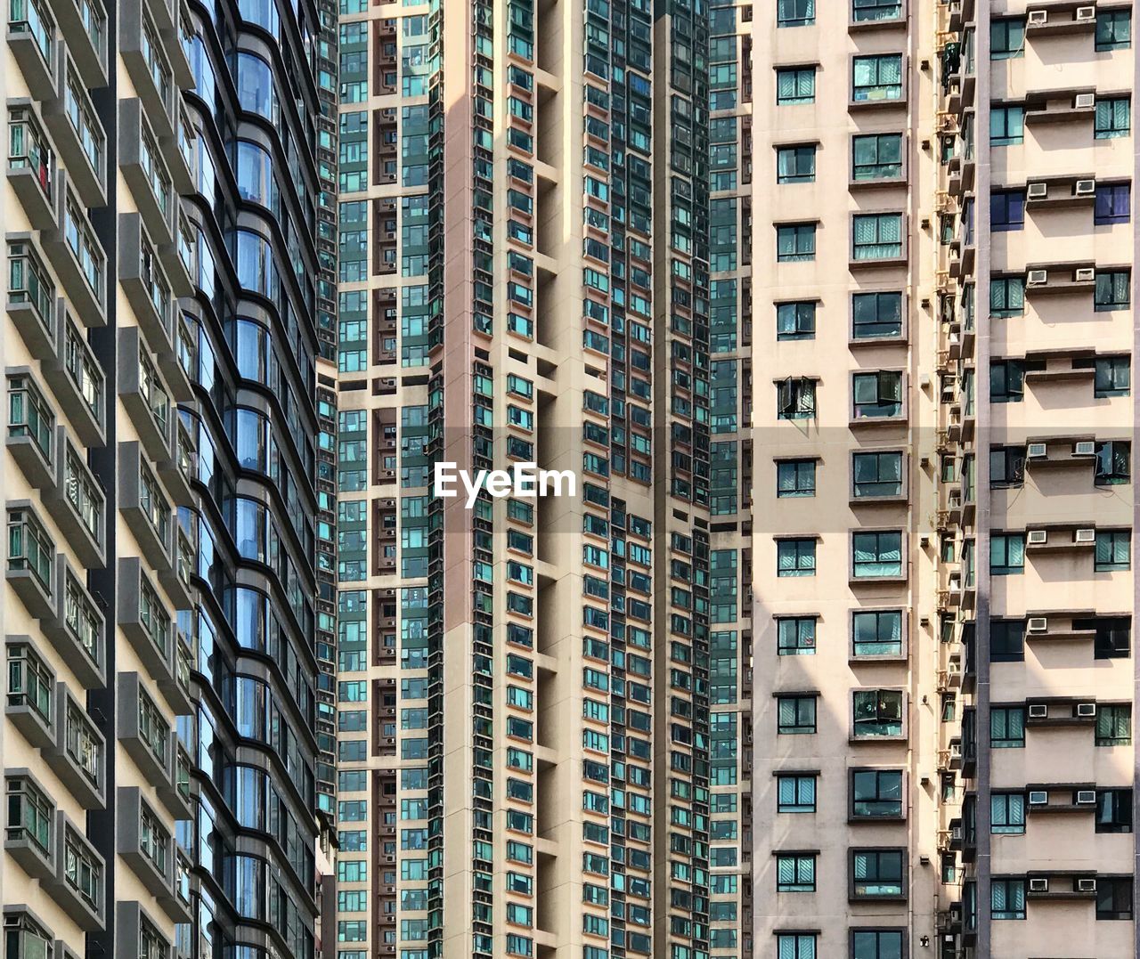 Full frame shot of modern buildings in city