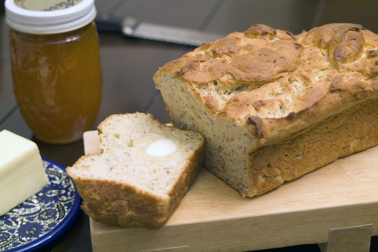 Close-up of food on table