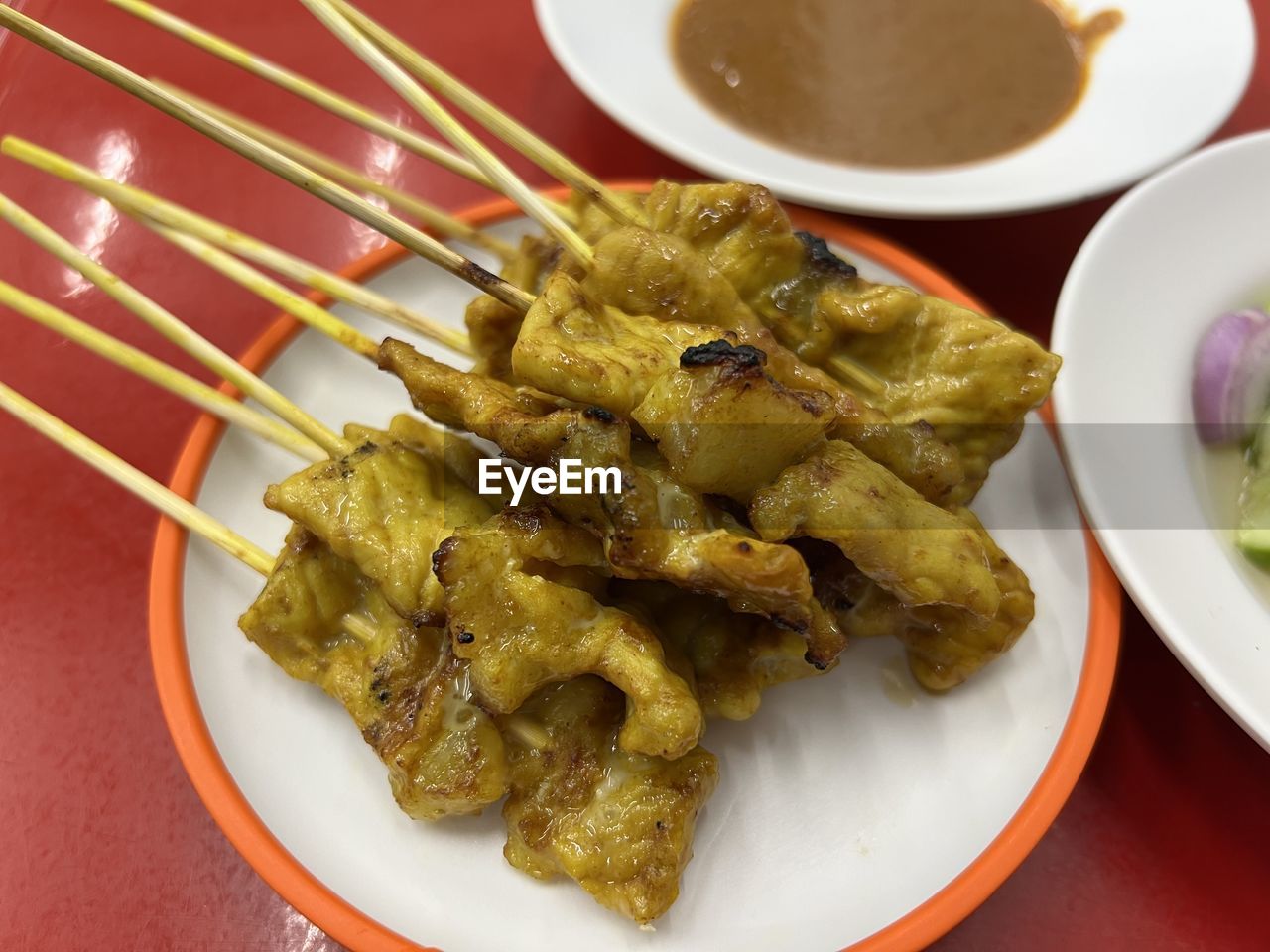 food and drink, food, asian food, dish, cuisine, plate, satay, fried, chinese food, healthy eating, wellbeing, no people, bowl, freshness, chopsticks, meal, snack, produce, indoors, close-up, meat, vegetable, table, crockery, sauce, savory food, tradition, condiment, fried food