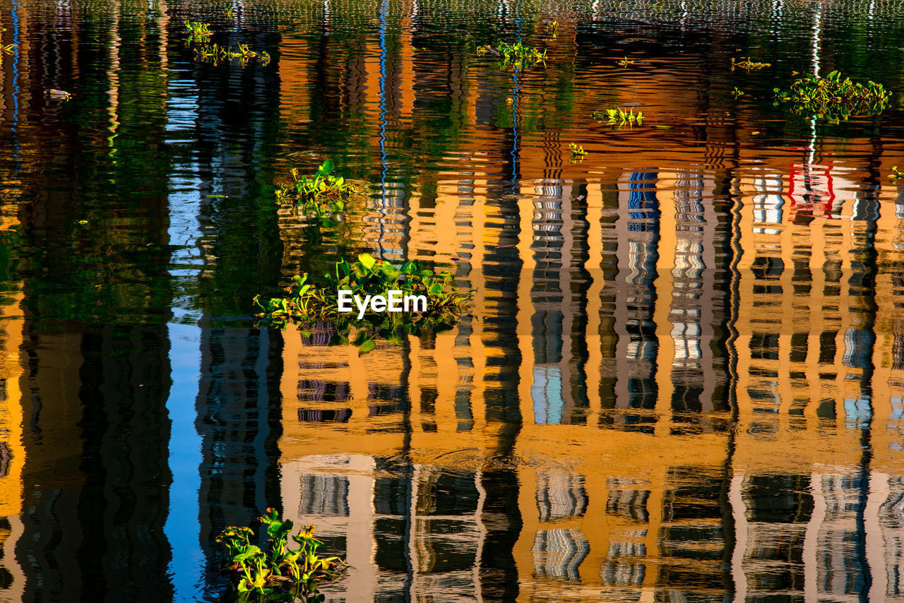 Reflection of building in lake