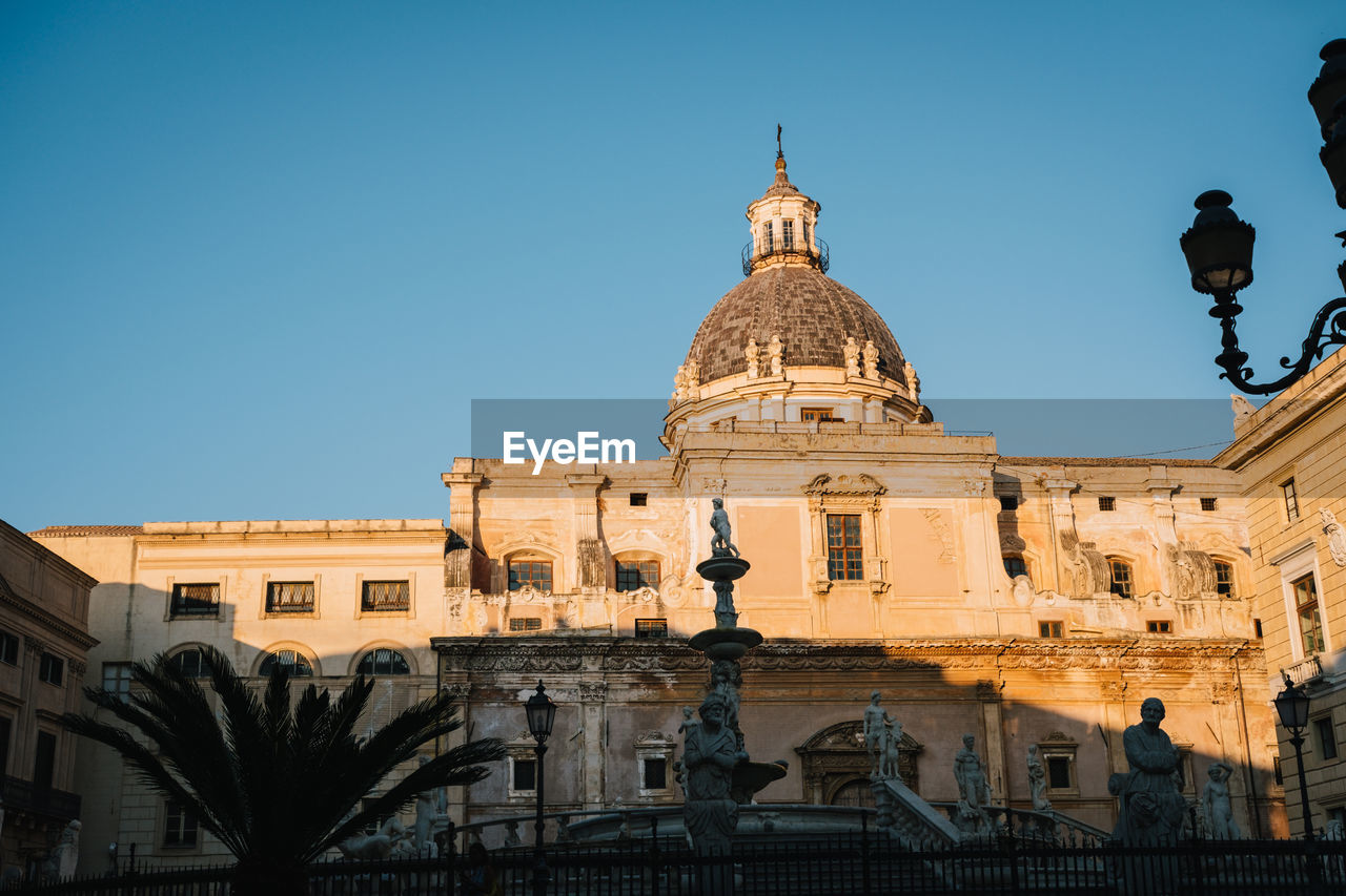 architecture, building exterior, built structure, landmark, travel destinations, dome, sky, city, travel, nature, history, clear sky, the past, tourism, building, cityscape, no people, blue, government, religion, ancient history, worship, place of worship, sunny, outdoors, belief, facade, ancient