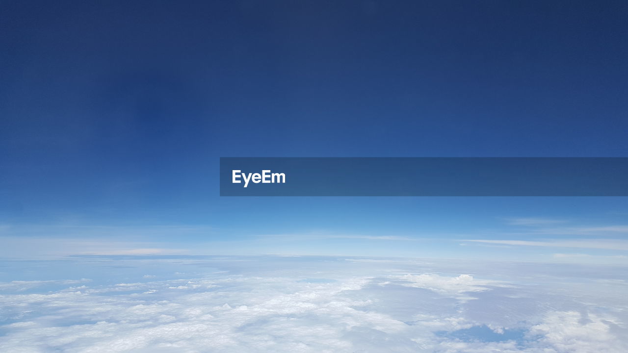 Aerial view of clouds in blue sky