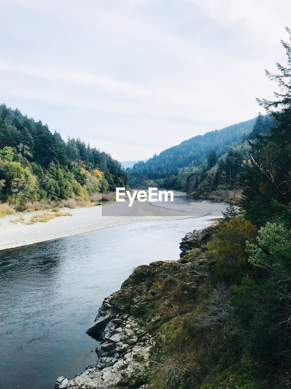 Scenic view of river against sky