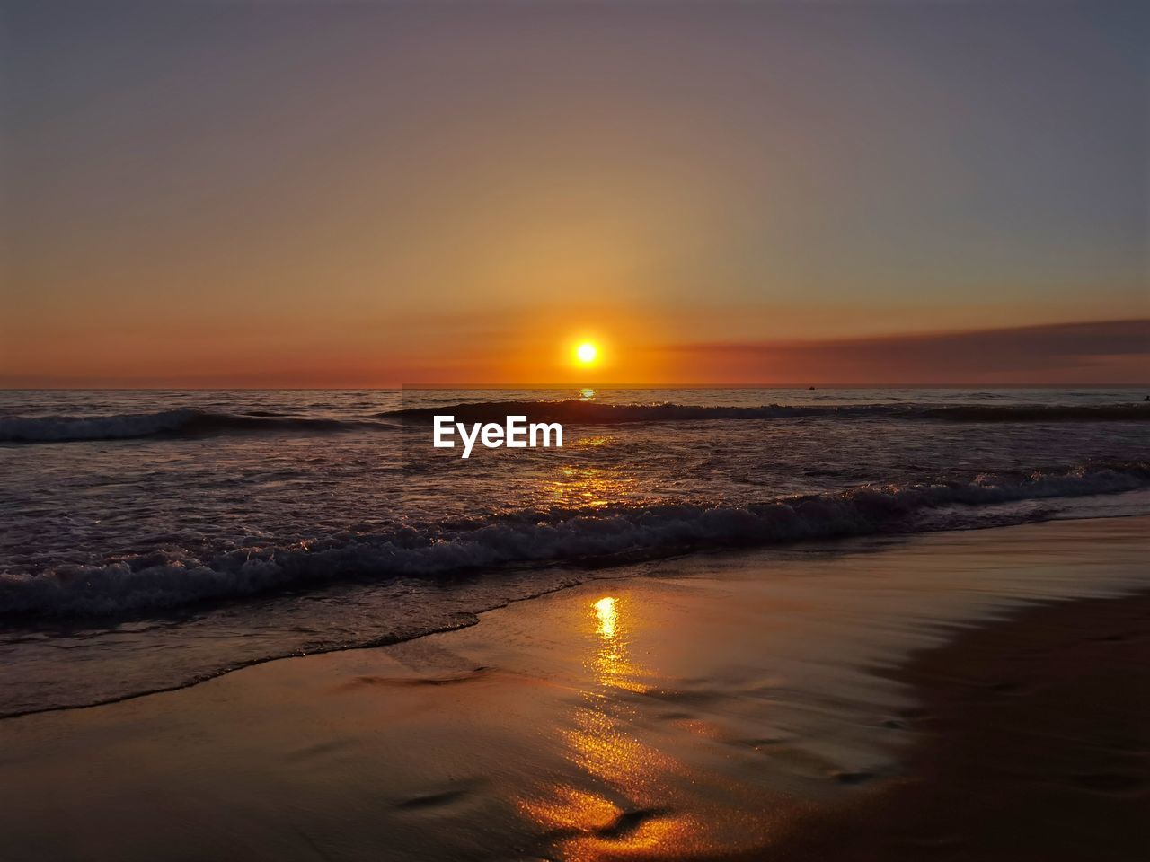 SCENIC VIEW OF SEA DURING SUNSET