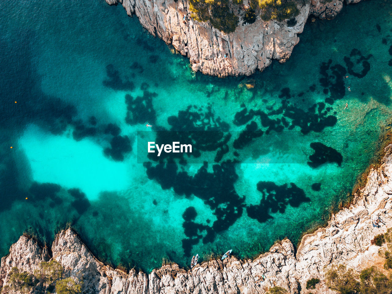 aerial view of sea