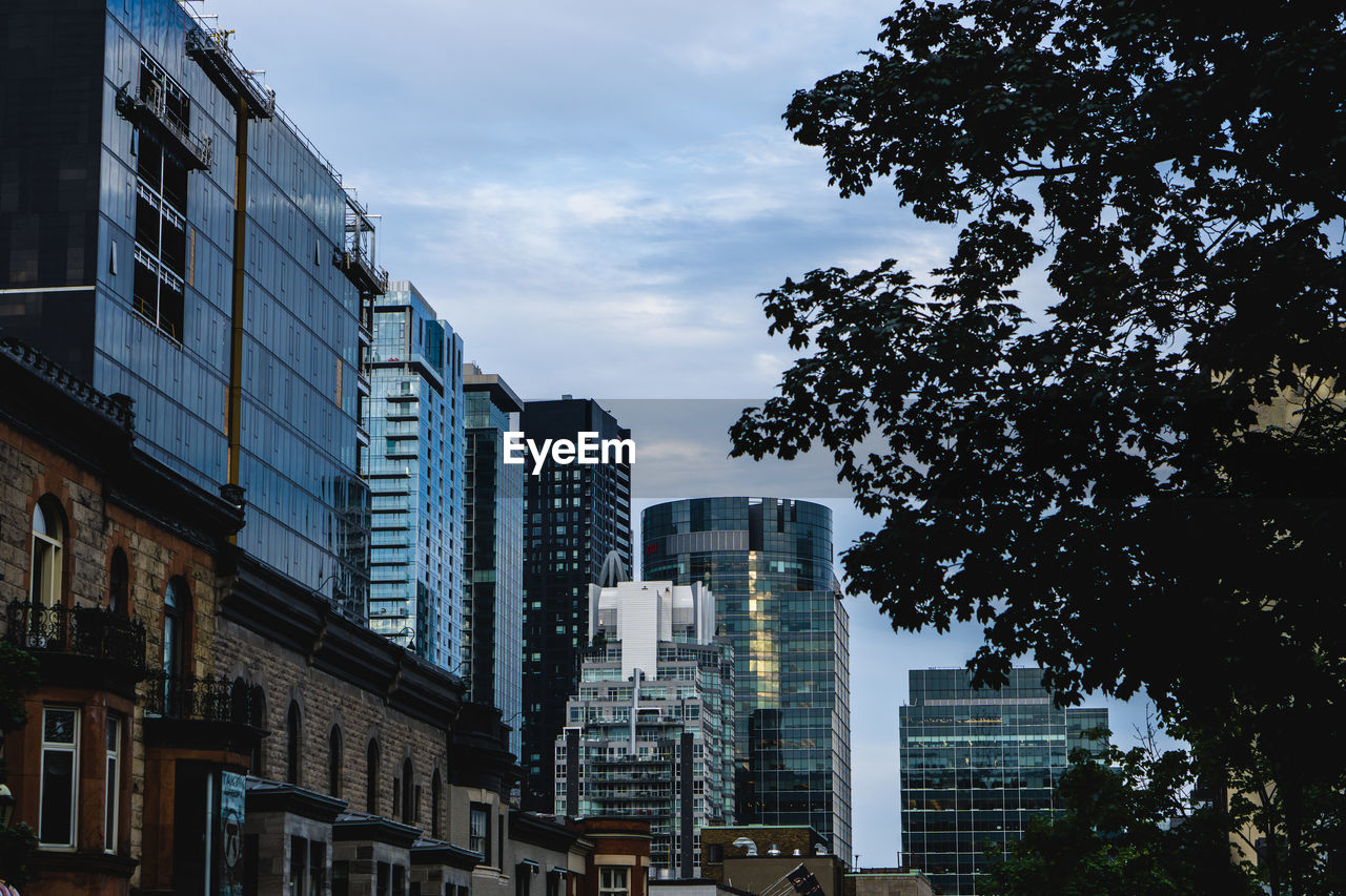 Low angle view of buildings against sky