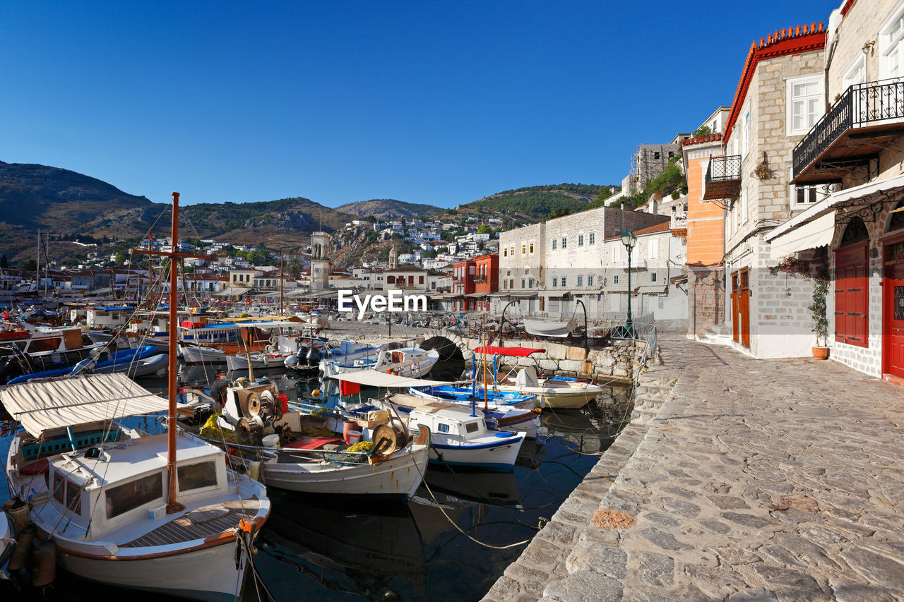 BOATS MOORED IN CANAL