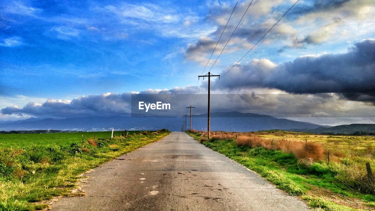 ROAD PASSING THROUGH FIELD