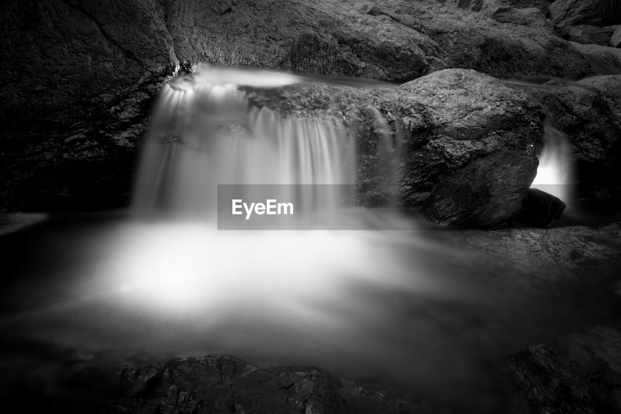 Close-up of waterfall