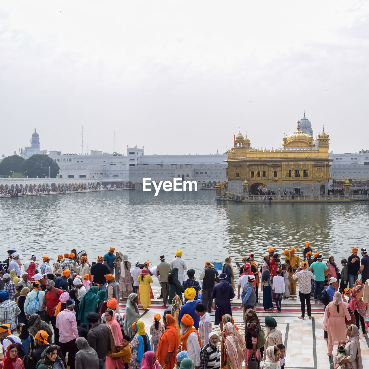 Amritsar, india - february 26 2023 - unidentified devotees from various parts at golden temple