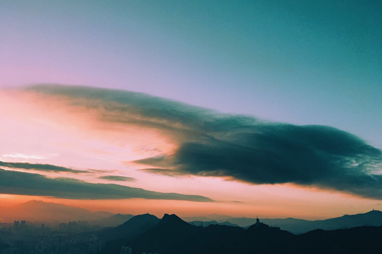 Scenic view of dramatic sky over landscape