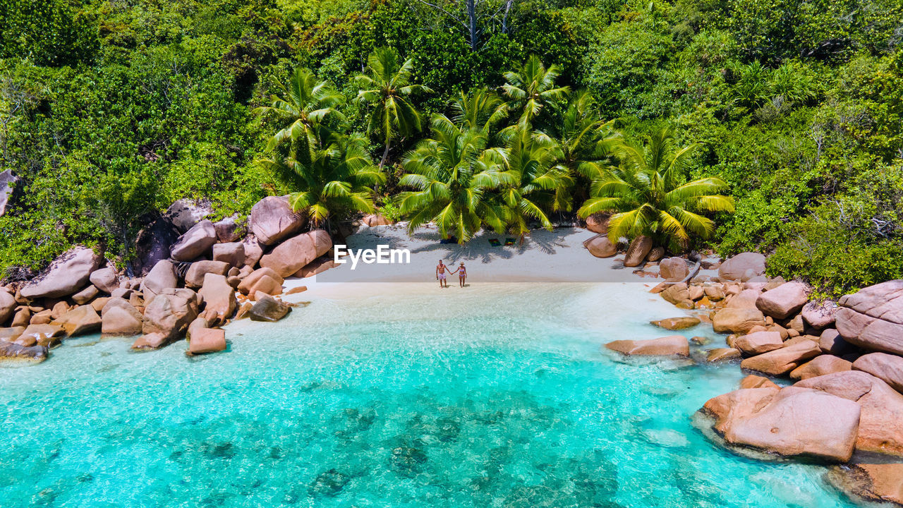 high angle view of sea