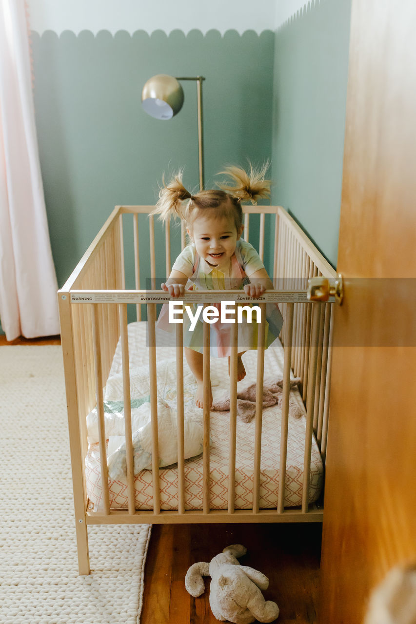 Toddler girl burning in her crib