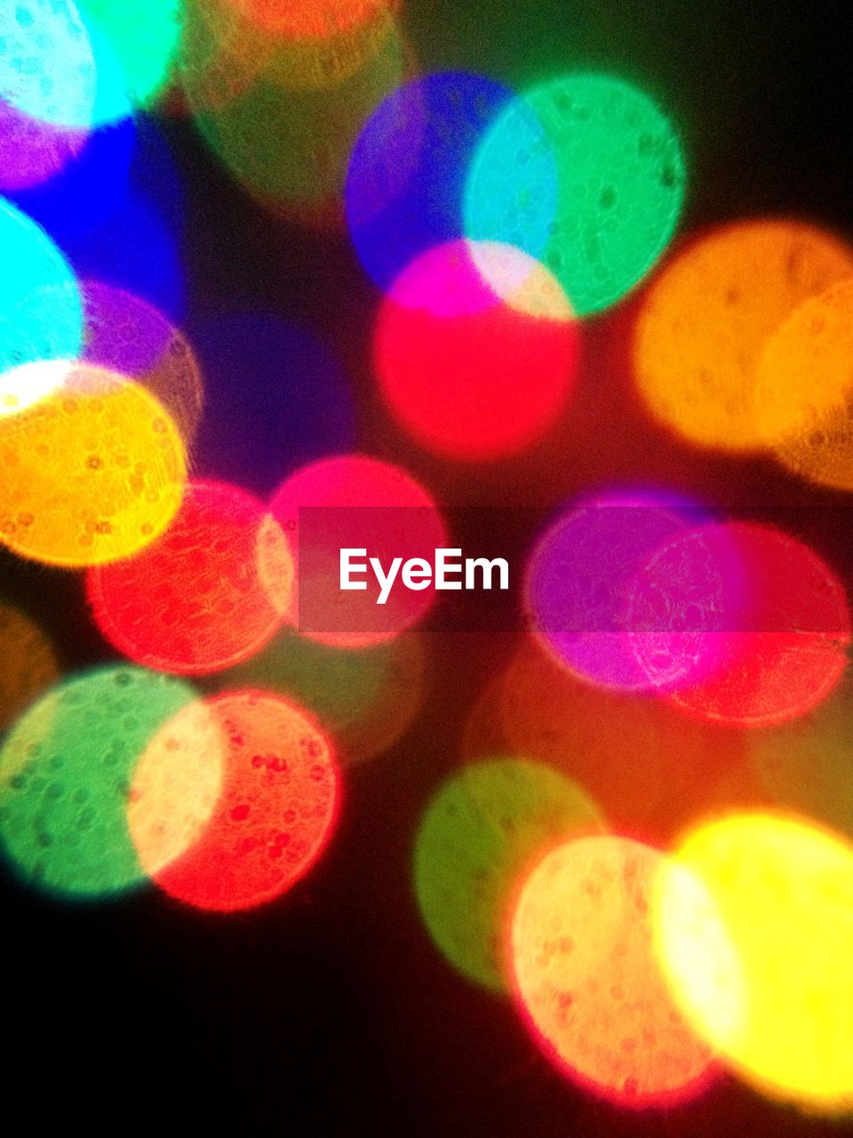 Close-up of multi colored defocused lights during christmas