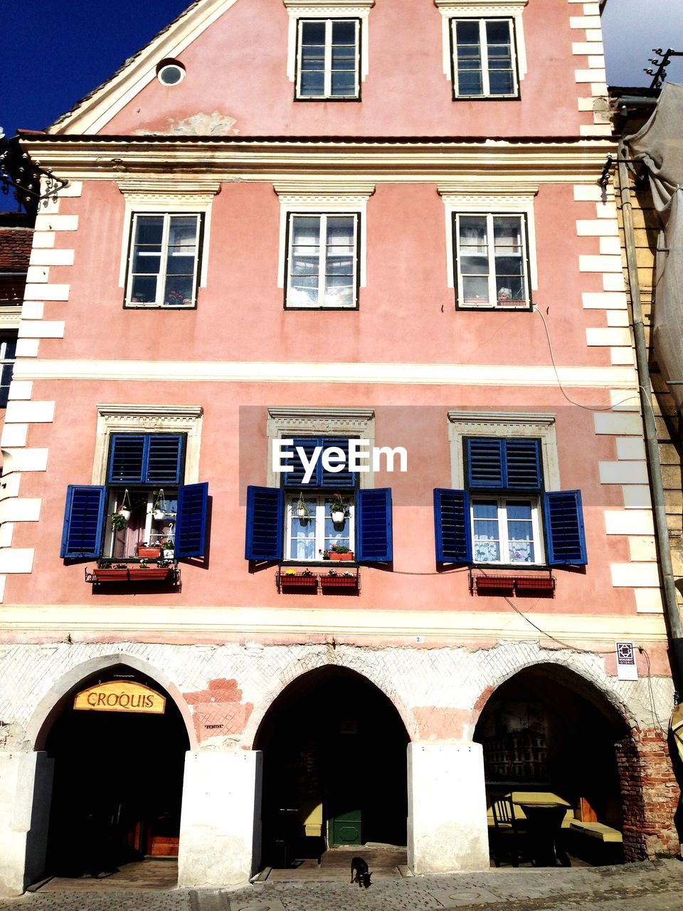 Low angle view of building in city