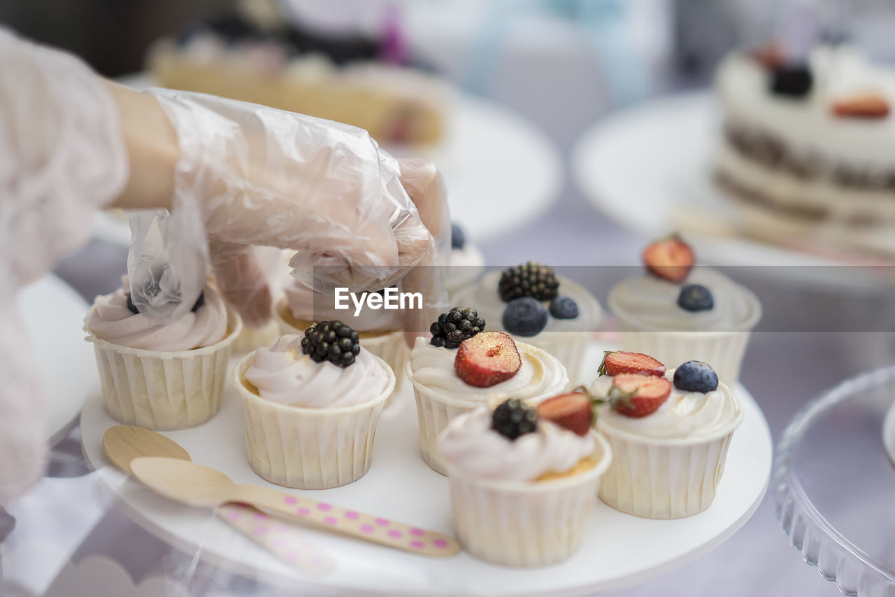 Close-up of cake on table