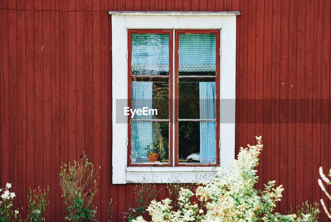 Closed window of house