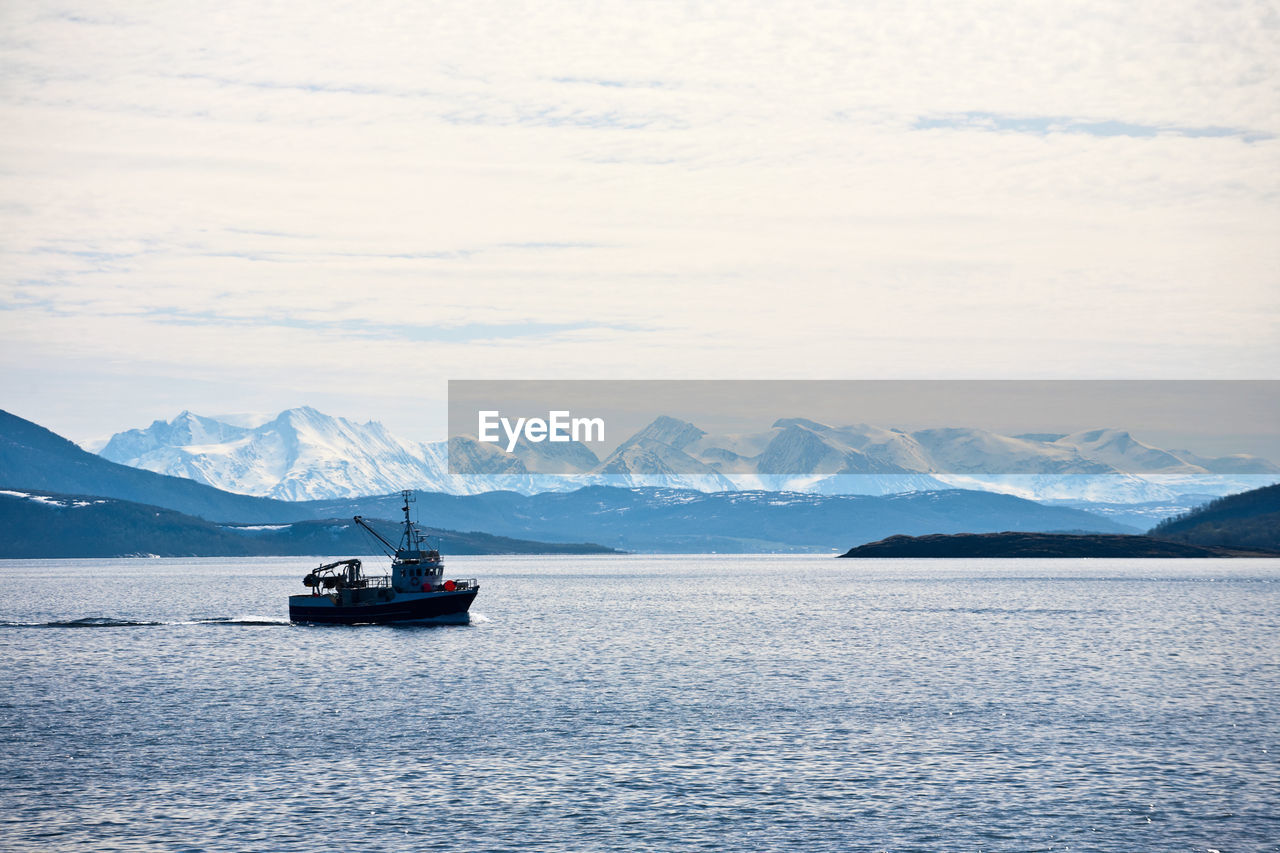 Fishing boat in a norwegian fjord