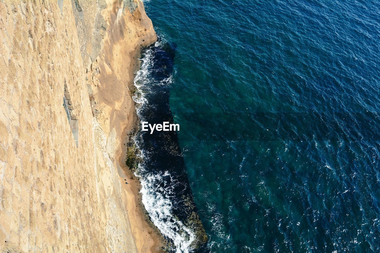 High angle view of beach