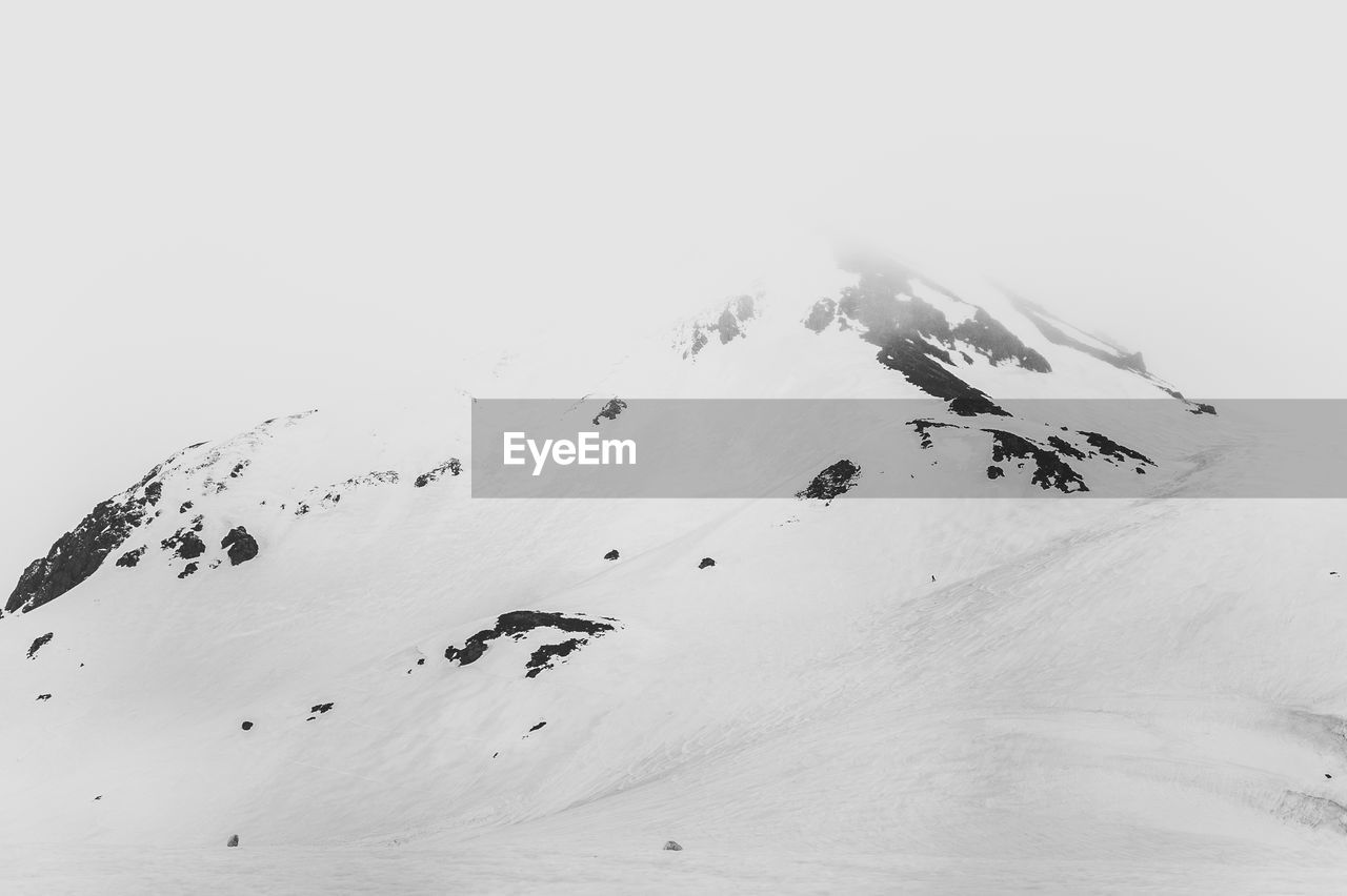 Scenic view of snowcapped mountain against sky