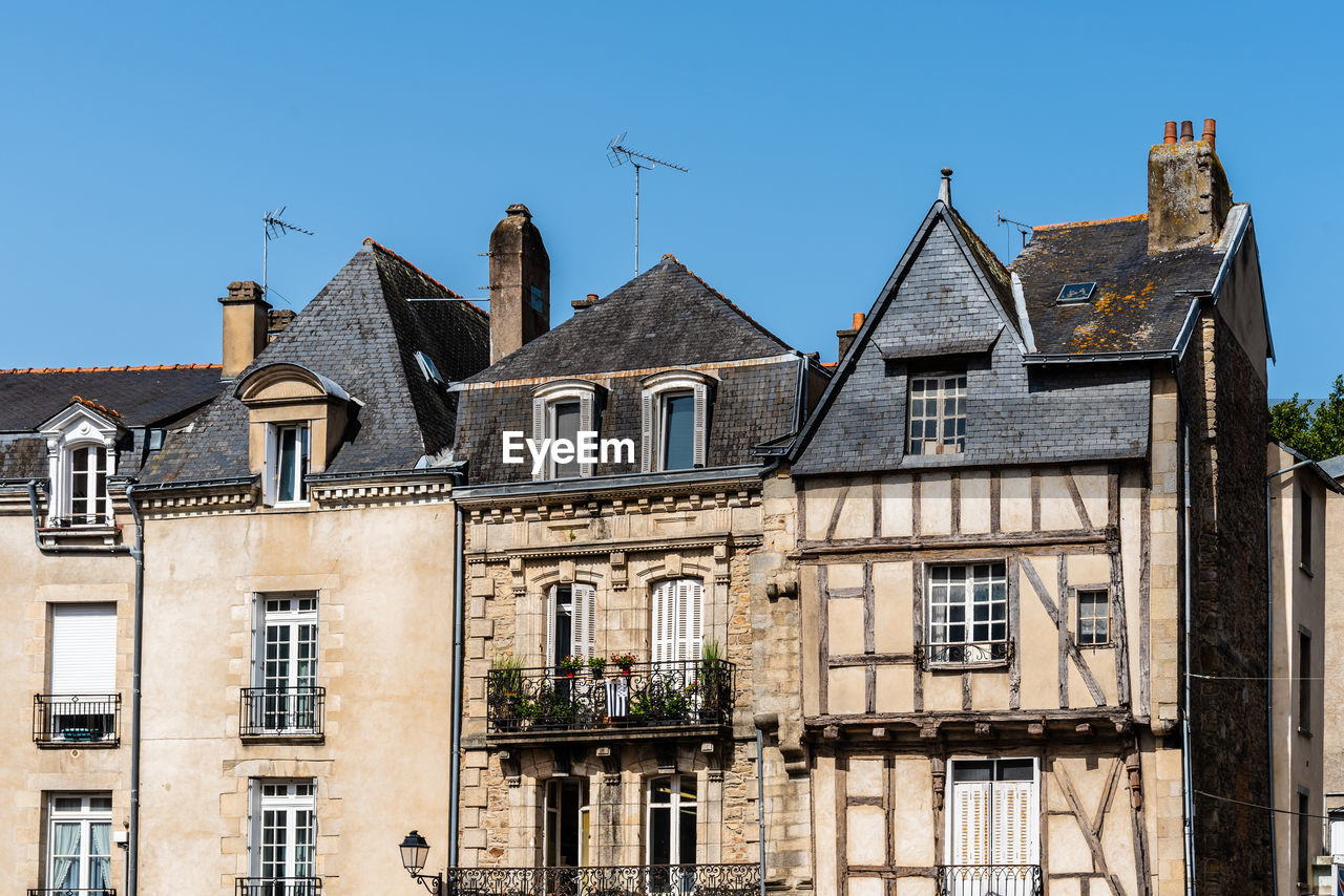 Timber-framed medieval house in historic centre of vannes, brittany, france