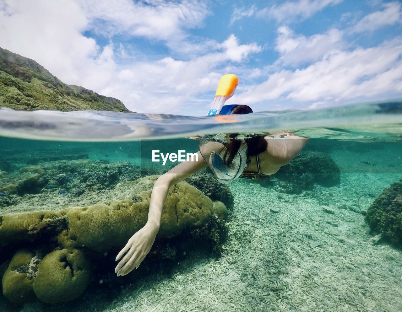 Snorkelling in miyakojima turquoise waters