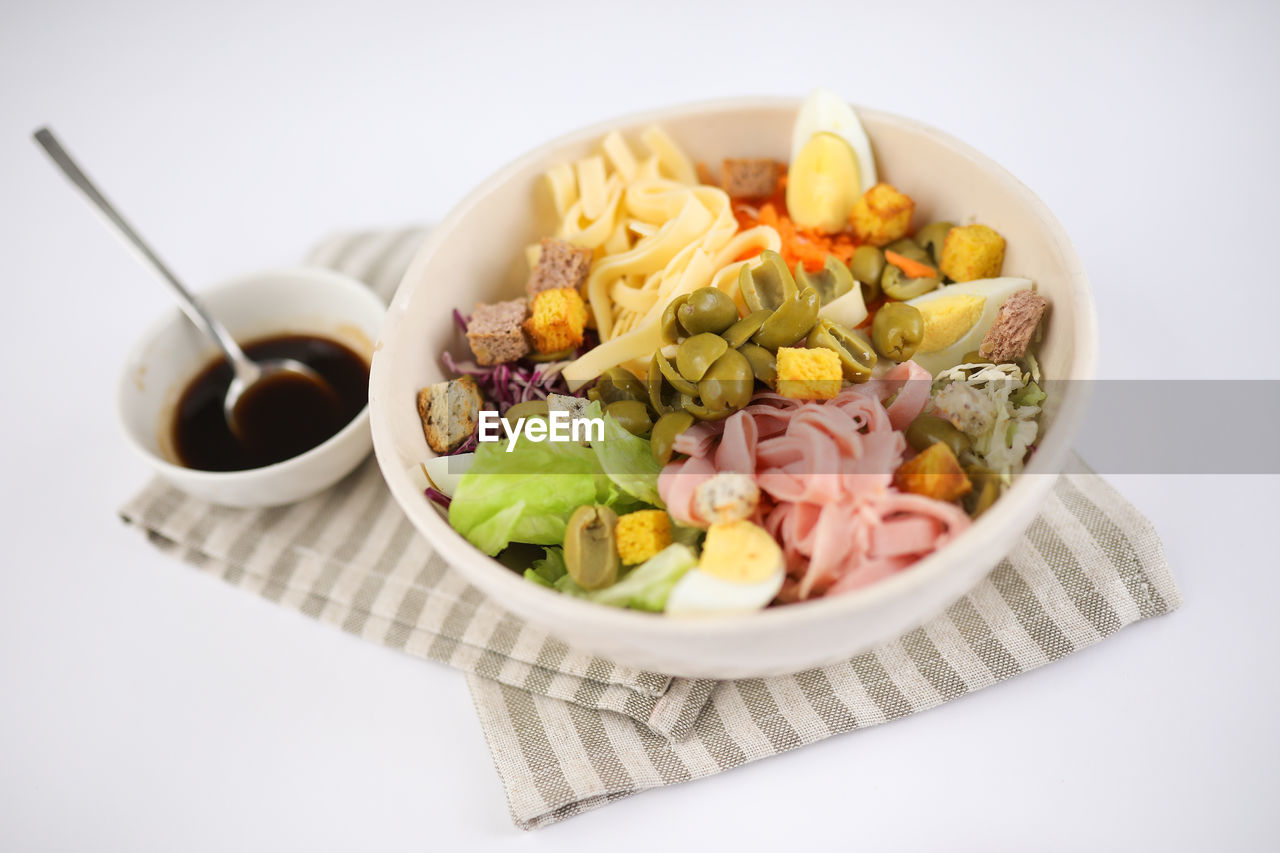 Close-up of meal served in bowl