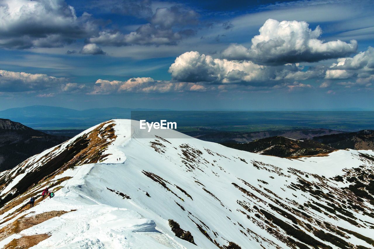 Grześ, Rakoń & Wołowiec. Polish Tatras during the end of winter. Mountain Winter Mountains Tatras Polish Tatra National Park Cloud - Sky Beauty In Nature Sky Scenics - Nature Cold Temperature Tranquil Scene Winter Tranquility Snow Snowcapped Mountain Environment Mountain Range Non-urban Scene Landscape Nature Day Idyllic No People Mountain Peak