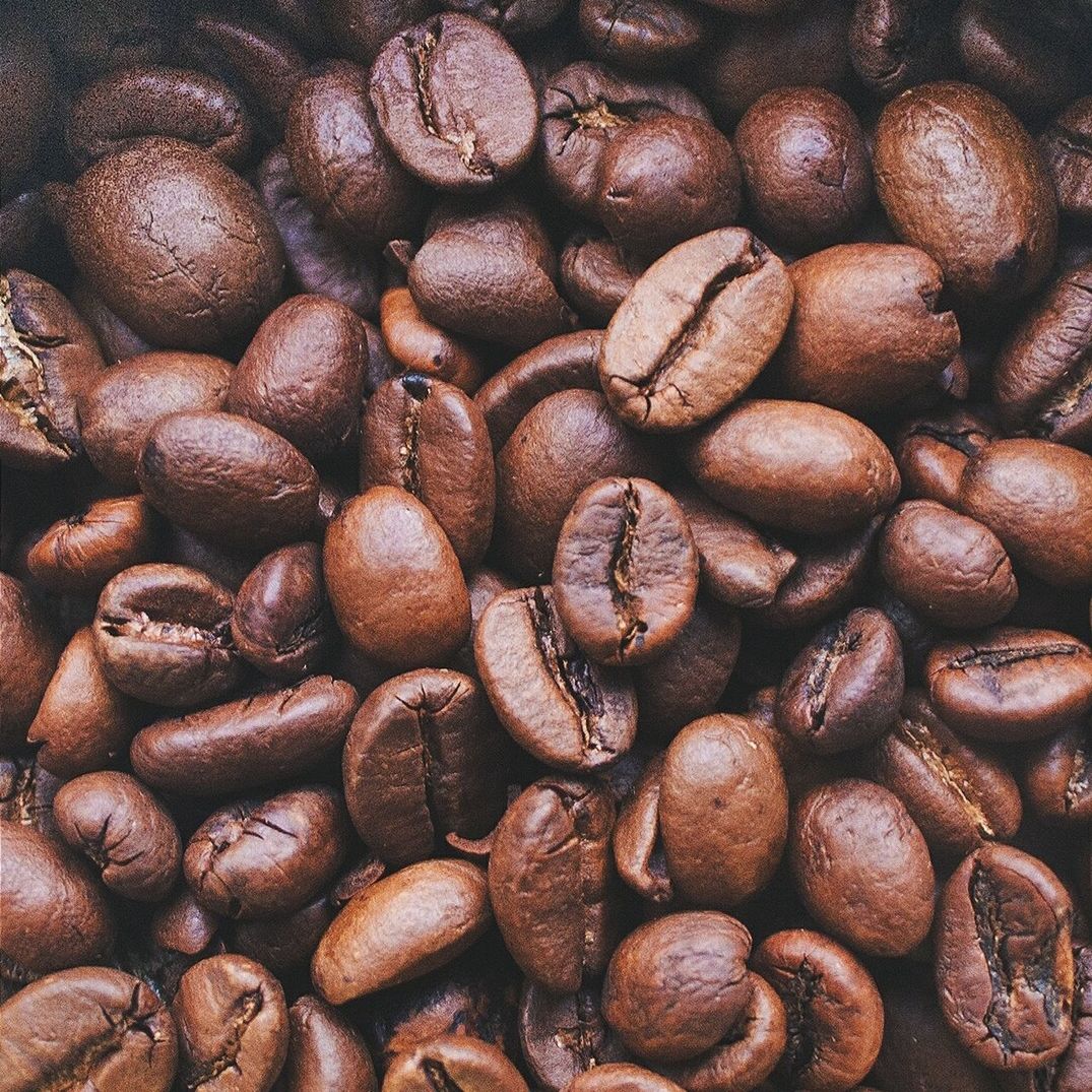 Full frame shot of roasted coffee beans