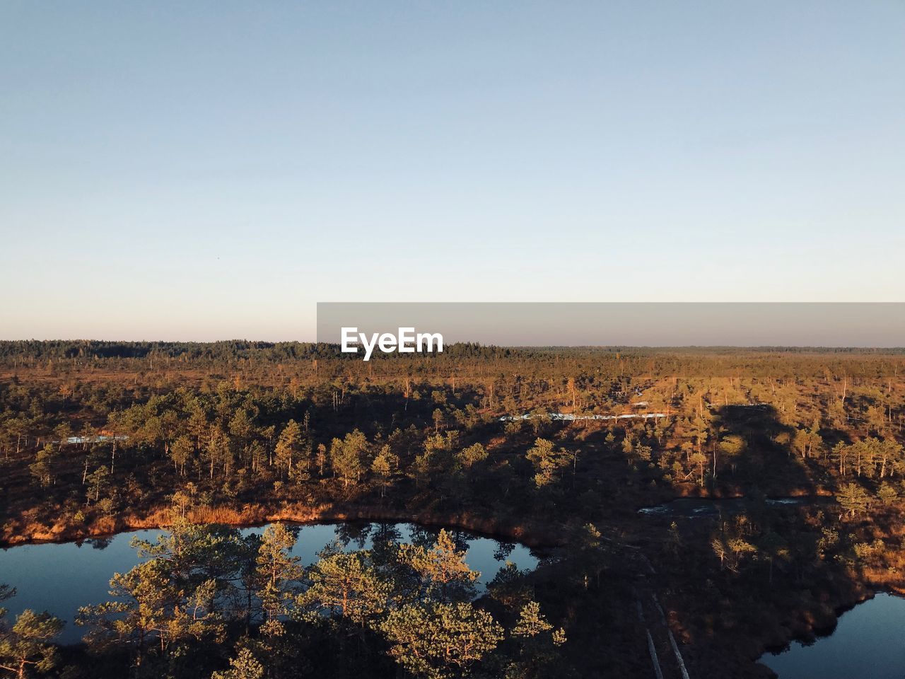 Scenic view of landscape against clear sky