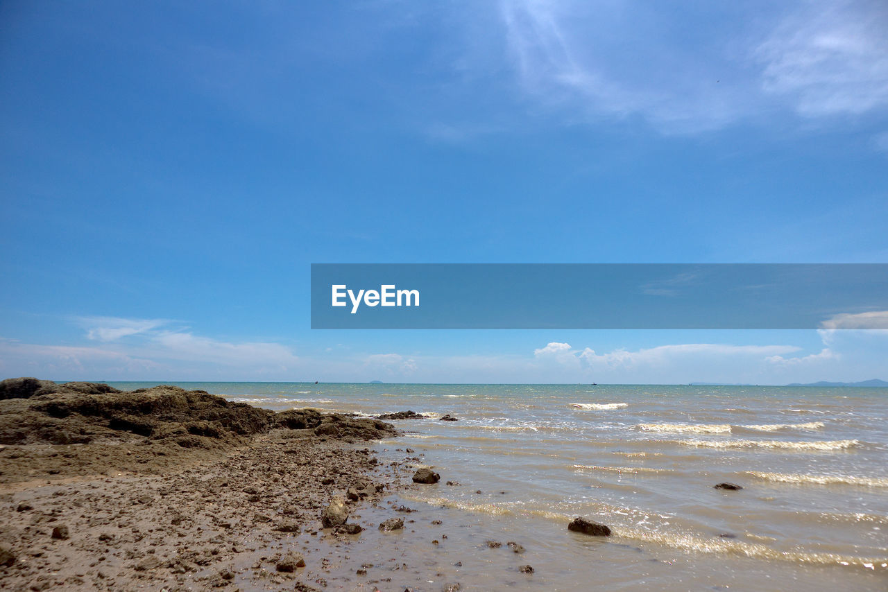 SCENIC VIEW OF SEA AGAINST BLUE SKY