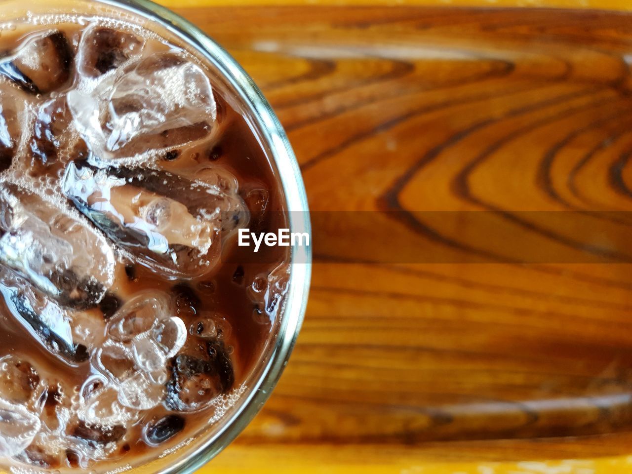 High angle view of coffee on table