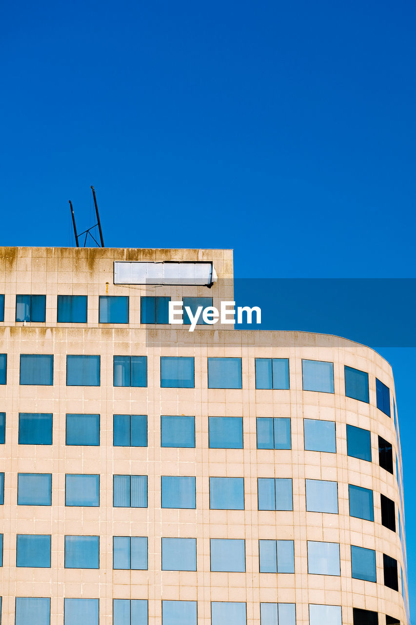 Low angle view of building against clear sky