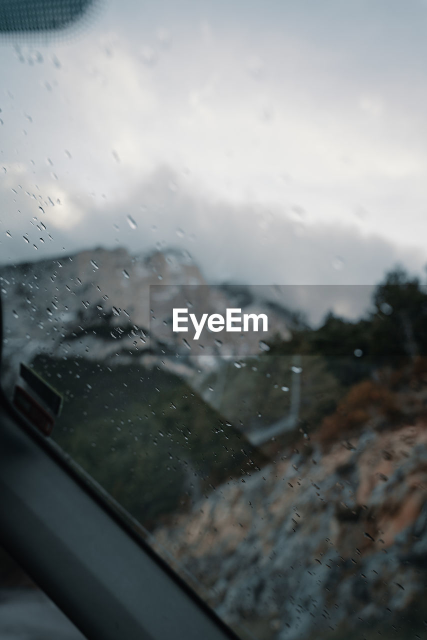 Raindrops on glass window