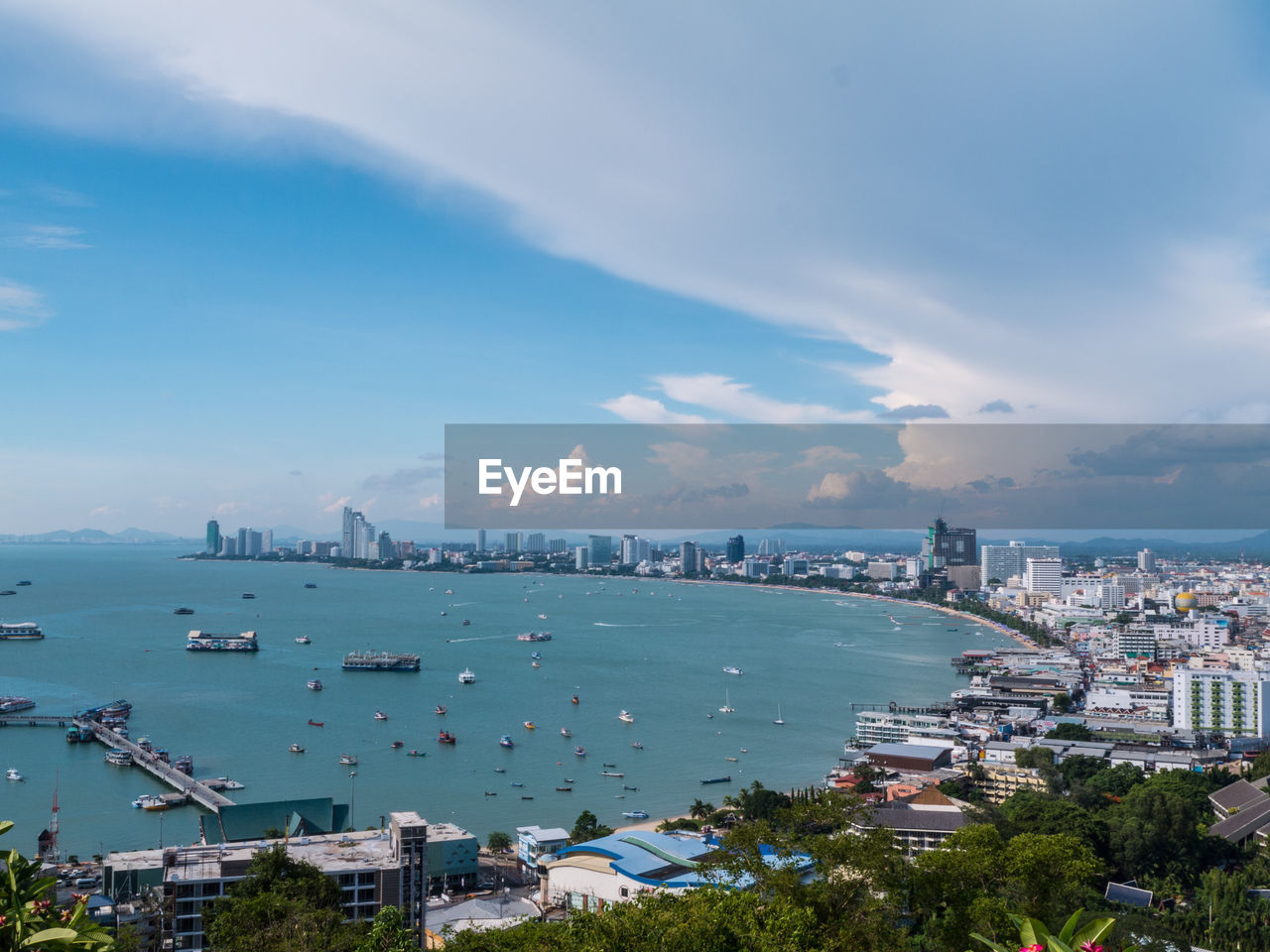 View of cityscape against the sky