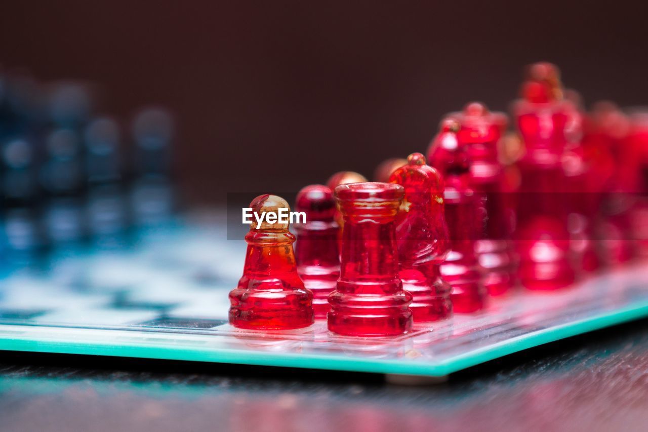 Close-up of chess board