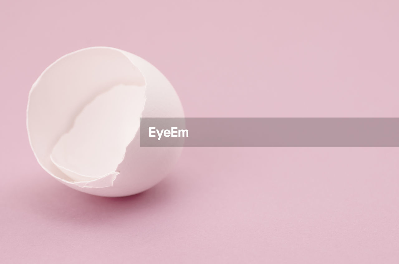 Broken egg shell - pink surface