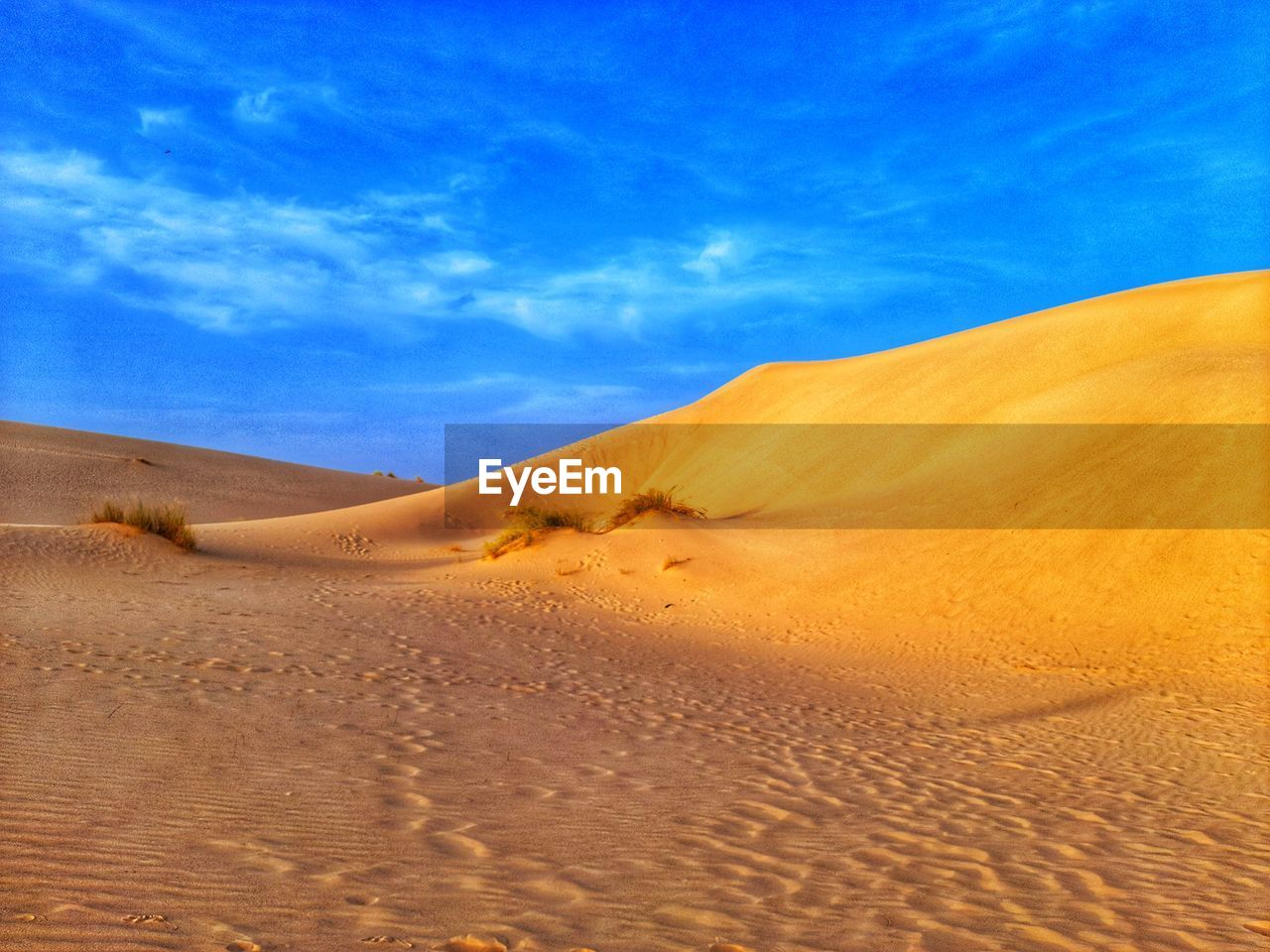 Sand dunes on desert
