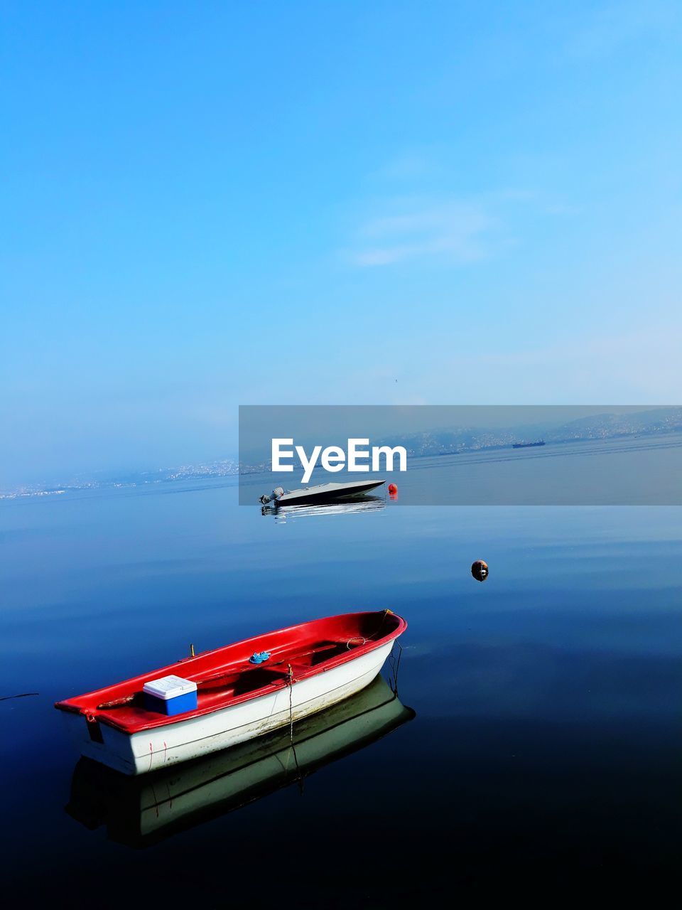 Nautical vessel on sea against sky