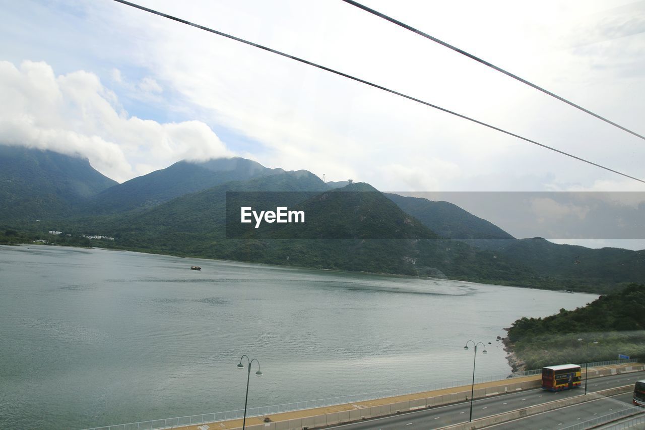 SCENIC VIEW OF MOUNTAINS AND LAKE AGAINST SKY