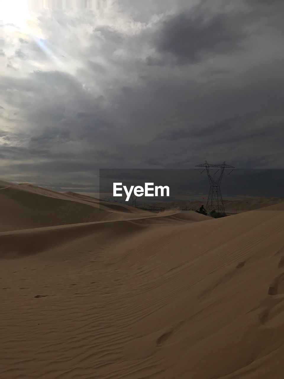 Scenic view of desert against sky