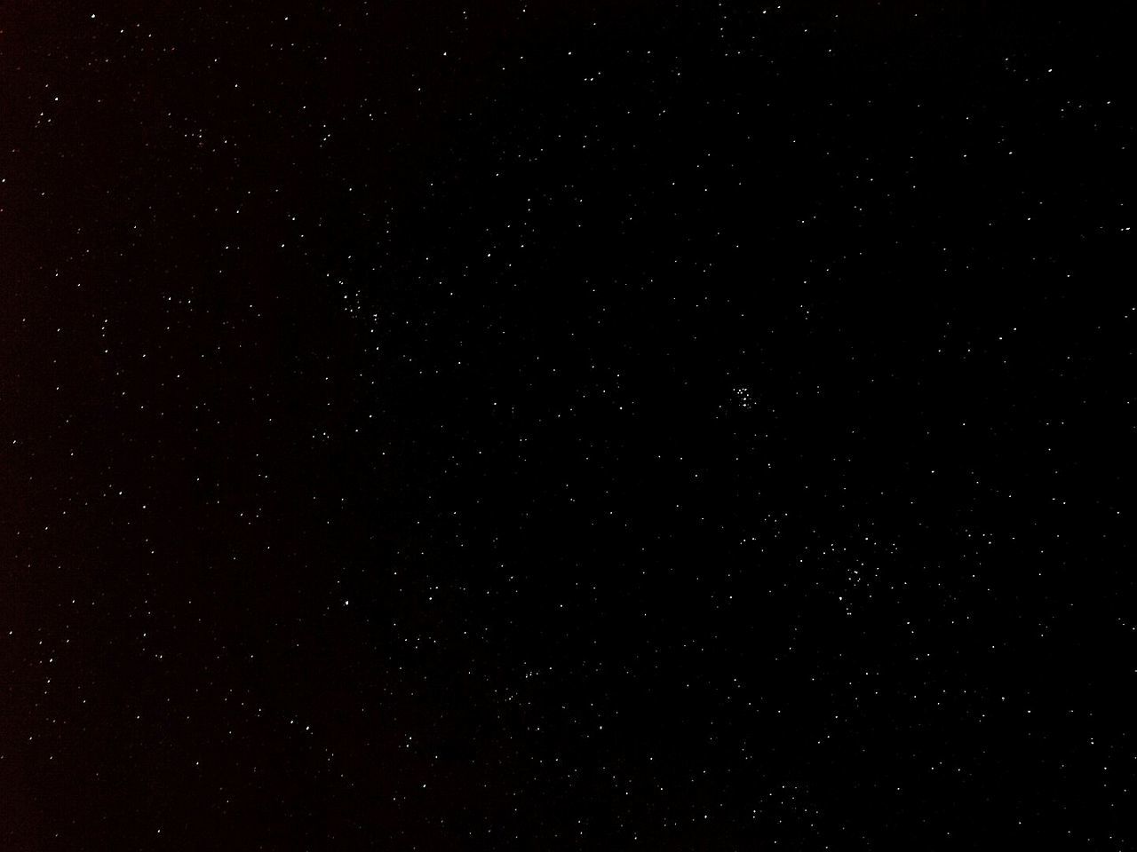 LOW ANGLE VIEW OF STAR FIELD AT NIGHT