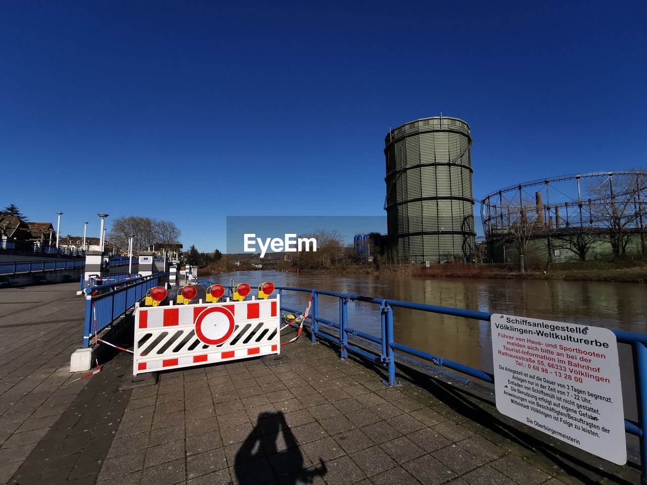 INFORMATION SIGN AGAINST BLUE SKY