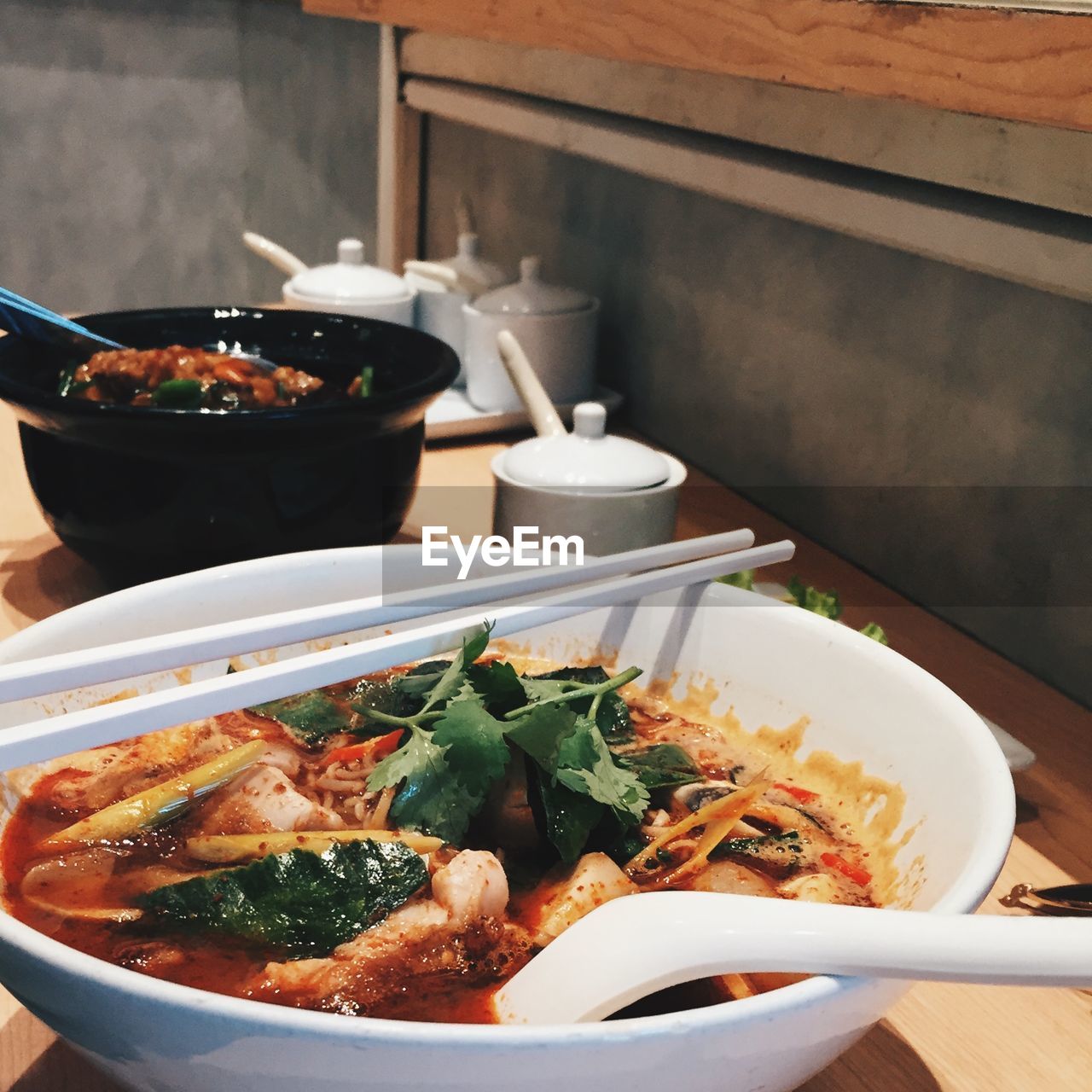 Close-up of food served in plate