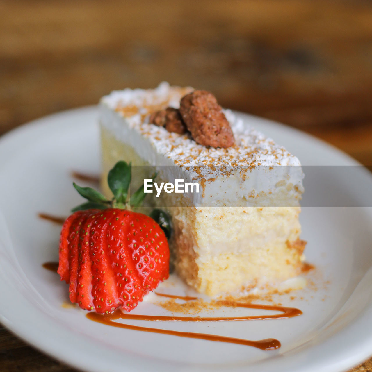 Close-up of cake in plate