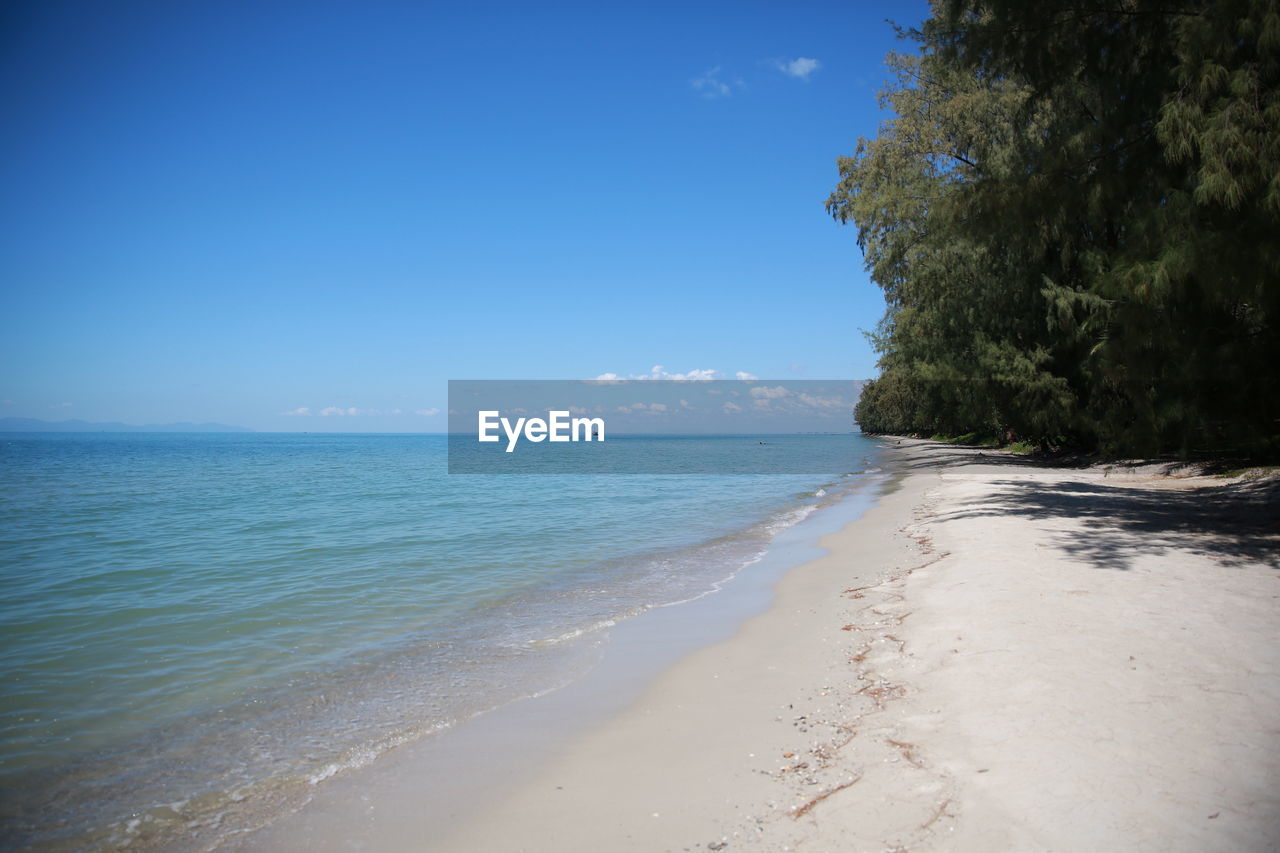 Scenic view of beach and sea against sky