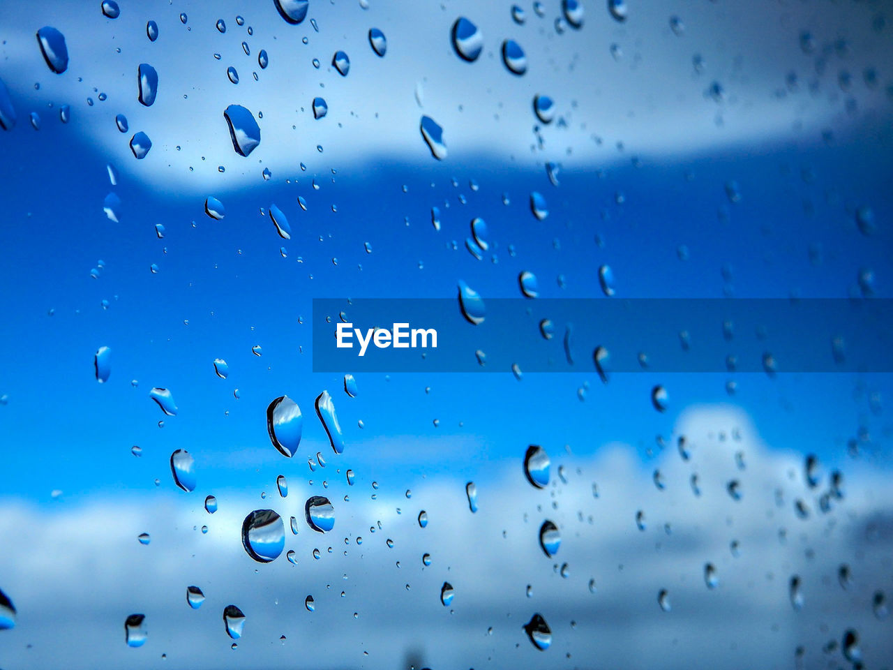 Full frame shot of wet glass window