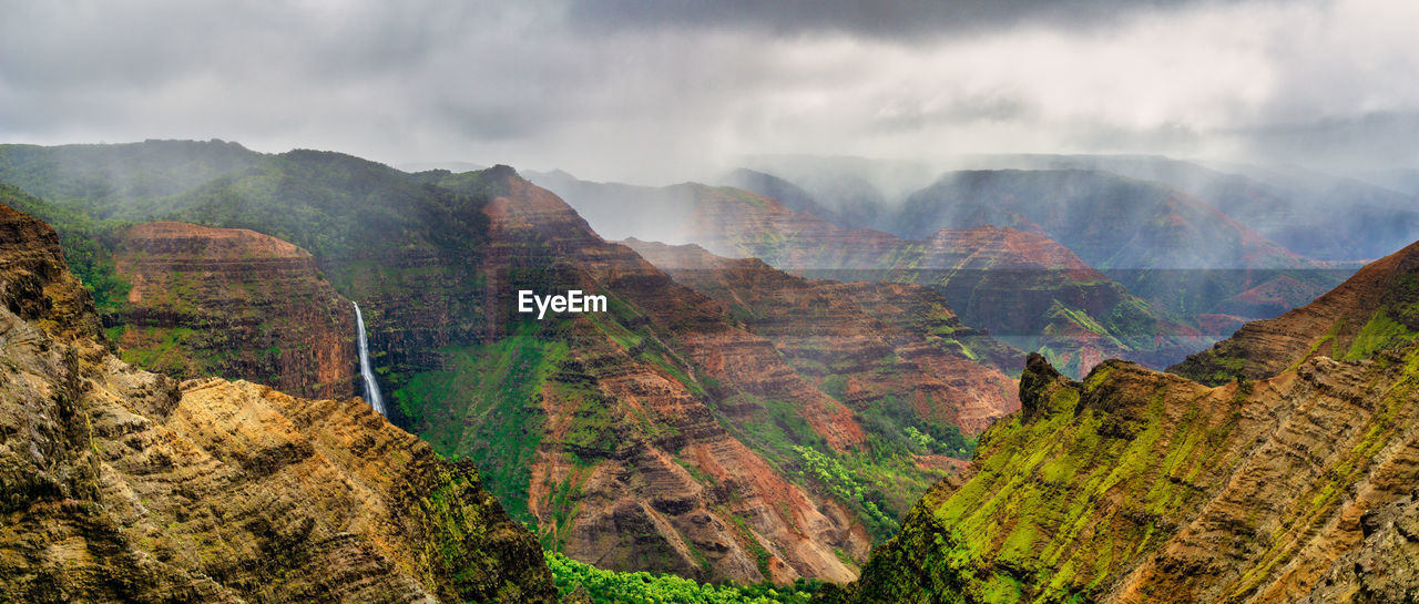 PANORAMIC VIEW OF MOUNTAINS AGAINST SKY