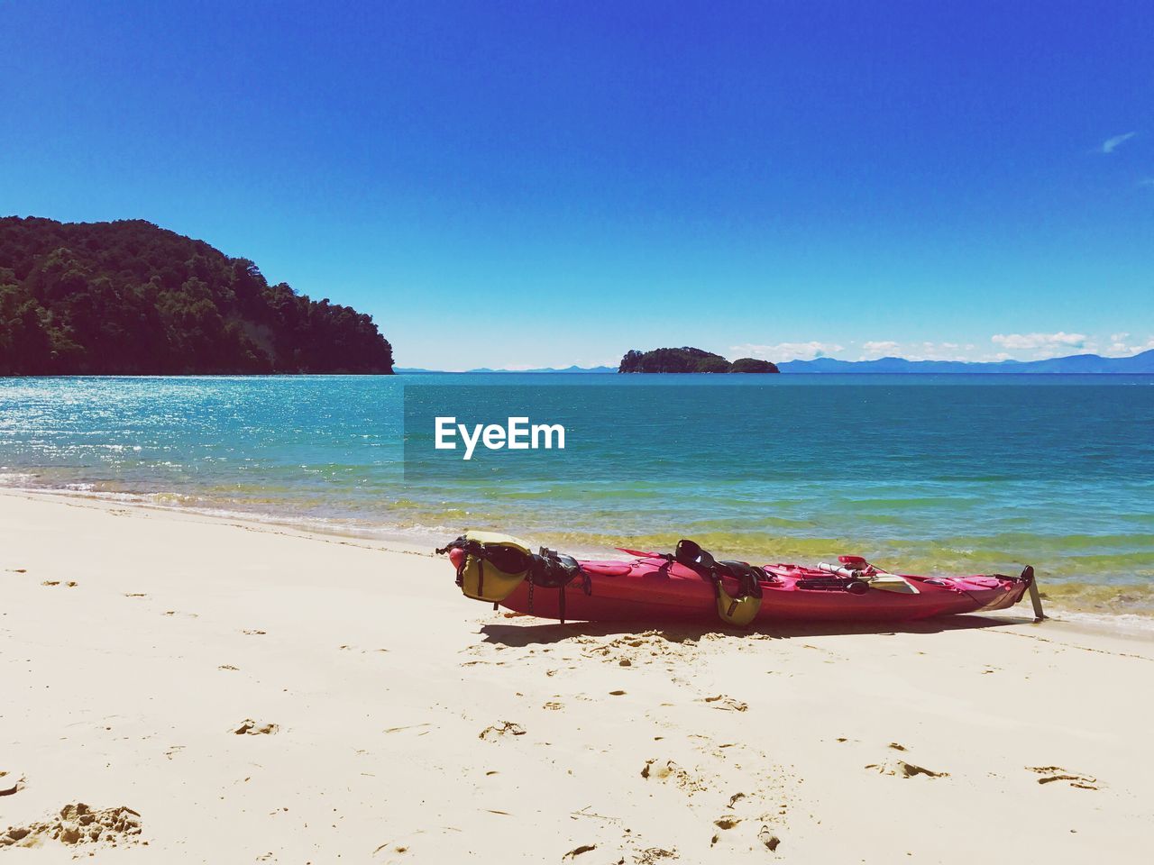 SCENIC VIEW OF BEACH AGAINST CLEAR SKY