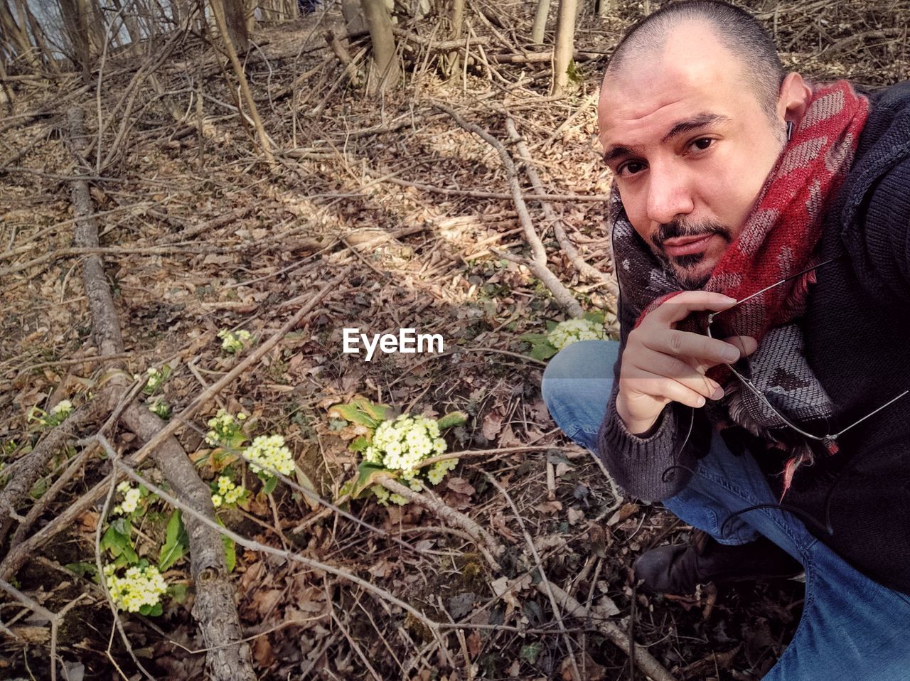 Selfie in the woods